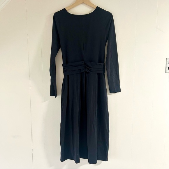 Pact Revive Wrap Front Midi Dress in Black sz M - Picture 4 of 4